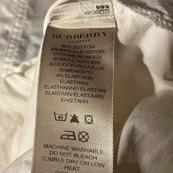 Burberry Ruffle Front Tuxedo Cotton Shirt - Picture 11 of 11